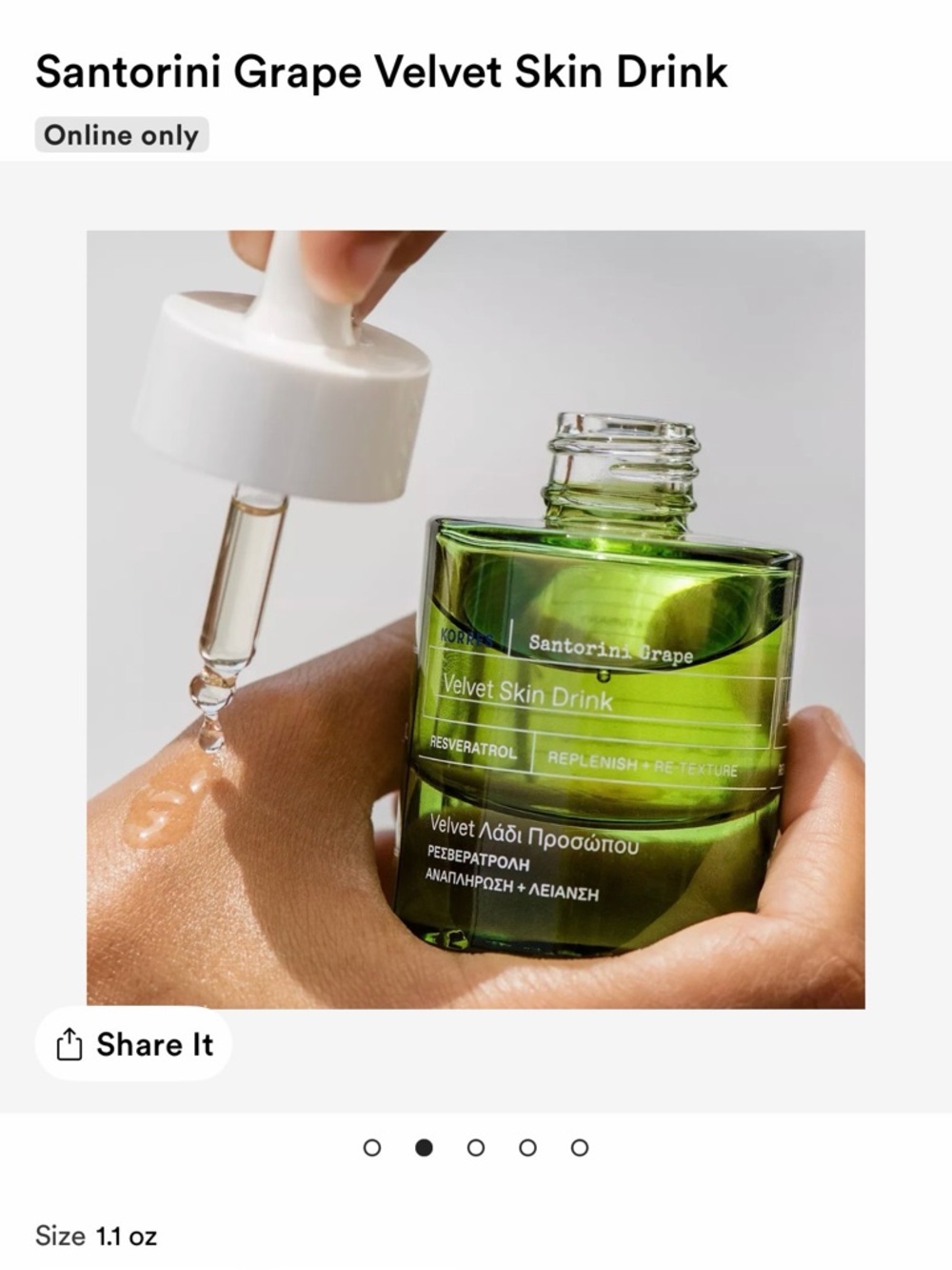 Korres Santorini Grape Velvet Skin Drink - Green and White - Picture 5 of 7